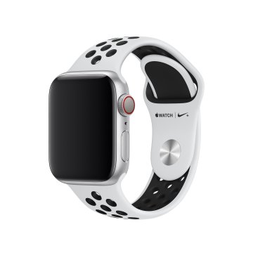 Apple MTMQ2ZM/A accessorio indossabile intelligente Band Nero, Platino Fluoroelastomero
