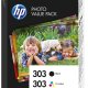 HP 303 Photo Value Pack con cartuccia nero e in tricromia, 40 fogli formato 10 x 15 cm 2