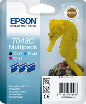 Epson Seahorse Multipack 3 colori Nero, Ciano e Magenta