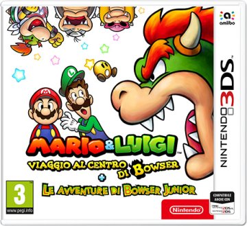 Nintendo Mario & Luigi: Viaggio al centro di Bowser + Le avventure di Bowser Junior, 3DS Standard+Componente aggiuntivo Inglese, ITA Nintendo 3DS