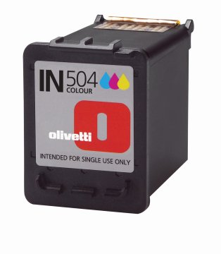 Olivetti Colour ink-jet cartridge IN504 cartuccia d'inchiostro Originale Ciano, Magenta, Giallo