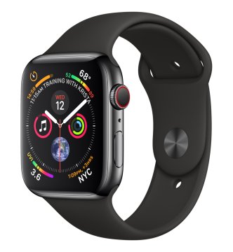 Apple Watch Series 4 OLED 44 mm Digitale 368 x 448 Pixel Touch screen 4G Nero Wi-Fi GPS (satellitare)