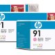 HP 91 3-pack 775-ml Light Magenta DesignJet Pigment Ink Cartridges cartuccia d'inchiostro 1 pz Originale Resa standard Magenta chiaro 2
