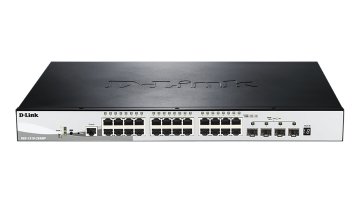 D-Link DGS-1510-28XMP switch di rete Gestito L2/L3 Gigabit Ethernet (10/100/1000) Supporto Power over Ethernet (PoE) Nero, Grigio