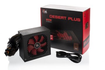 itek DESERT PLUS 600 alimentatore per computer 600 W 20+4 pin ATX ATX Nero, Rosso