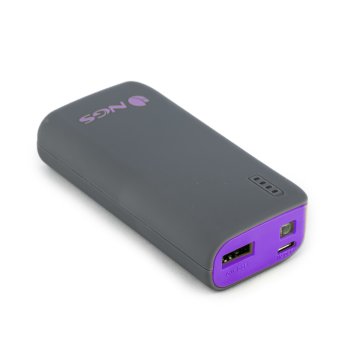 NGS PowerPump 4000 Grape Ioni di Litio 4000 mAh Grigio, Viola