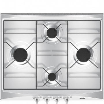 Smeg S264X2 piano cottura Acciaio inox Da incasso Gas 4 Fornello(i)