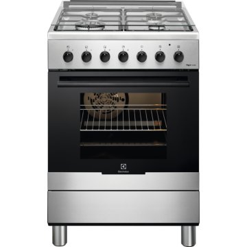 Electrolux RKK 61380 OX Cucina Elettrico Gas Nero, Acciaio inox