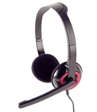 Gembird MHS-002 cuffia e auricolare Cablato A Padiglione Musica e Chiamate Nero, Rosso