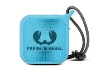 Fresh 'n Rebel Rockbox Pebble 1RB0500SK - Altoparlante portatile Bluetooth splashproof, azzurro