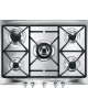 Smeg Cucina SR275XGH2 piano cottura Argento Da incasso 70 cm Gas 5 Fornello(i) 2