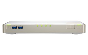 QNAP TBS-453DX NAS Compatta Intel® Celeron® J4105 4 GB DDR4 0 TB QNAP Turbo System Bianco