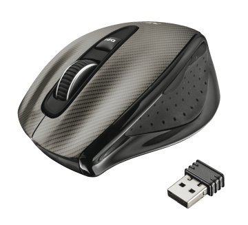Trust Kerb mouse Ufficio Mano destra RF Wireless Laser 1600 DPI
