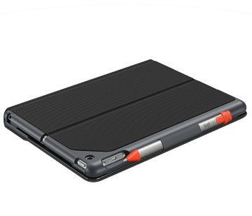 Logitech SLIM FOLIO with Integrated Bluetooth Keyboard for iPad (5th and 6th generation) QWERTY Inglese britannico Carbonio, Nero