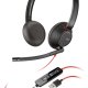 POLY Blackwire 5220 Auricolare Cablato A Padiglione Musica e Chiamate USB tipo A Nero, Rosso 2