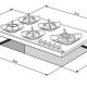 Lofra HGB950 Bianco Da incasso 90 cm Gas 5 Fornello(i) 3