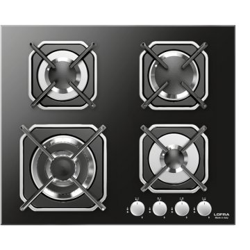Lofra HGN6G0 Nero Da incasso 60 cm Gas 4 Fornello(i)
