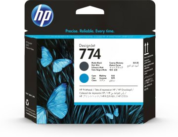 HP Testina di stampa nero opaco/ciano 774 DesignJet