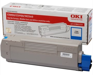 OKI 43865723 cartuccia toner 1 pz Originale Ciano