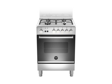 Bertazzoni La Germania Futura FTR664GXV cucina Elettrico/Gas Gas Nero, Acciaio inox
