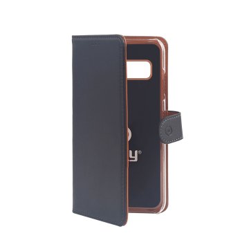 Celly WALLY890 custodia per cellulare 15,5 cm (6.1") Custodia a borsellino Nero, Marrone