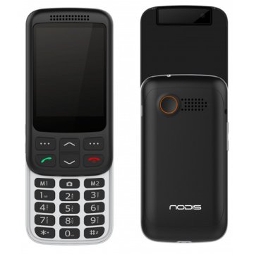 NODIS ND-D80 cellulare 7,11 cm (2.8") Nero, Bianco Telefono per anziani