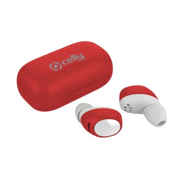 Celly Bh Twins Air Auricolare Wireless In-ear Musica e Chiamate Bluetooth Rosso