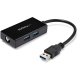 StarTech.com Adattatore USB 3.0 a Ethernet Gigabit con Hub USB a 2 porte incorporato 2