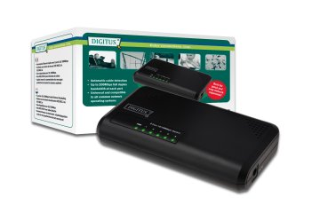 Digitus N-Way 5-port Non gestito Fast Ethernet (10/100) Nero