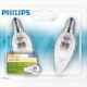 Philips Classic alogeno 42 W (55 W) E14 cap Warm white Halogen twisted candle bulb 3