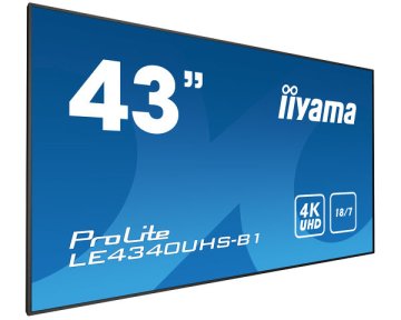 iiyama LE4340UHS-B1 visualizzatore di messaggi 108 cm (42.5") LED 350 cd/m² 4K Ultra HD Nero Android 18/7