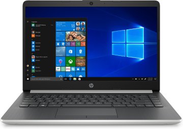 HP 14-dk0015nl AMD A9 A9-9425 Computer portatile 35,6 cm (14") HD 8 GB DDR4-SDRAM 1 TB HDD Wi-Fi 4 (802.11n) Windows 10 Home Nero, Argento