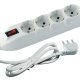bticino Ciabatta Multipresa Poker - 4 Prese Universali e Interruttore Luminoso - 3500 W, 250 V 2