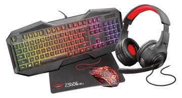 Trust GXT 1180RW tastiera Mouse incluso Gaming USB Italiano Nero