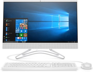 HP 24 -f0036nl Intel® Core™ i3 i3-8130U 60,5 cm (23.8") 1920 x 1080 Pixel PC All-in-one 8 GB DDR4-SDRAM 1,13 TB HDD+SSD Windows 10 Home Wi-Fi 5 (802.11ac) Bianco
