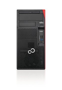 Fujitsu ESPRIMO P558/E85+ Intel® Core™ i3 i3-8100 8 GB DDR4-SDRAM 256 GB SSD Windows 10 Pro Micro Tower PC Nero, Rosso