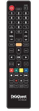 Digiquest TLC114 telecomando IR Wireless TV Pulsanti