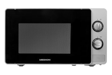 MEDION MD 18691 Superficie piana Microonde con grill 20 L 700 W Nero, Argento