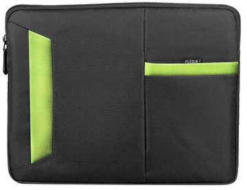 Nilox NX133SLVBCGR borsa per laptop 33,8 cm (13.3") Custodia a tasca Nero, Verde