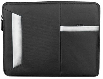 Nilox NX133SLVBCWT borsa per laptop 33,8 cm (13.3") Custodia a tasca Nero, Bianco