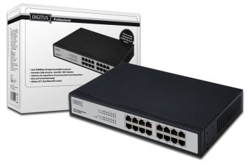 Digitus DN-80100 switch di rete Gigabit Ethernet (10/100/1000) Nero, Argento