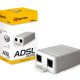 Hamlet Splitter per linea ADSL con 2 connettori RJ11 in uscita + 1 in entrata 4