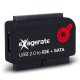 Hamlet Adattatore Exagerate SATA & IDE a USB 2.0 trasformatore hard disk 2,5'' o 3,5'', unità SSD o unità ottica in unità esterna 3