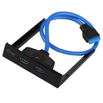 i-tec U3EXTEND pannello drive bay 8,89 cm (3.5") condotto I/O Nero, Blu