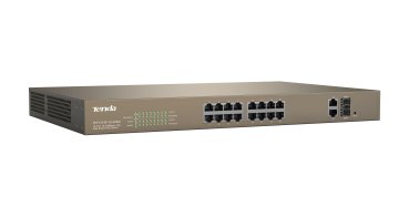 Tenda TEF1218P-16-250W switch di rete Gestito L2 Fast Ethernet (10/100) Supporto Power over Ethernet (PoE) Grigio