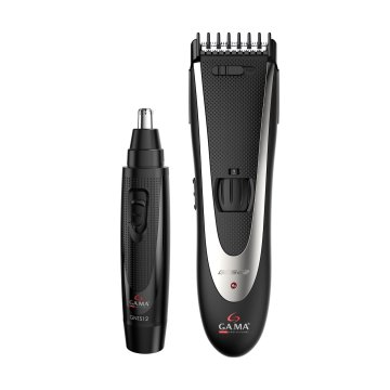 GA.MA Set GCS544 con Tagliacapelli e Trimmer Multifunzione per Naso e Orecchio, Tagliacapelli con Lunghezza da 0,8 a 14,5 mm, Lame in Acciaio Inossidabile, Autonomia Batteria 45 min, Estrema Precision