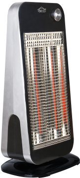 DCG Eltronic SA9849 stufetta elettrica Interno Nero, Argento 900 W Riscaldatore di ambienti elettrico alogeno