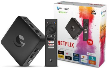 Ematic SRT202EMATIC set-top box TV Ethernet (RJ-45), WLAN 4K Ultra HD Nero