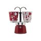 Bialetti Set Mini Express Cuore 2 Tazze con 2 Bicchierini Rosso 2