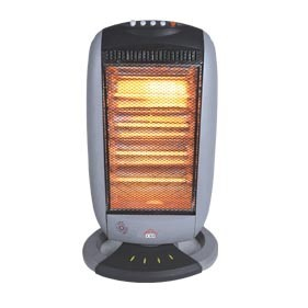 DCG Eltronic SA9224 stufetta elettrica Nero, Grigio 1600 W Riscaldatore di ambienti elettrico alogeno